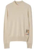 Burberry check-label wool sweater - Neutrals