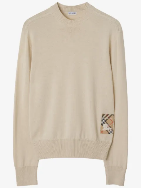 Burberry check-label wool sweater