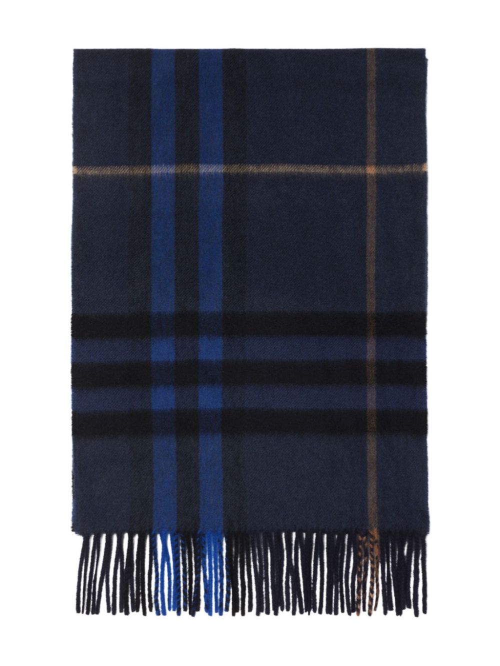 Burberry checked cashmere scarf - Blauw