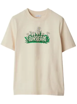 Burberry Duck Cotton T-shirt | Neutrals | FARFETCH