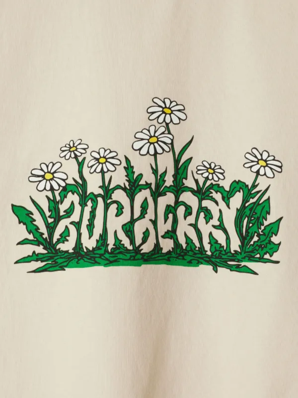 【関税込み】Burberry グレー Daisy Logo Tシャツ Daisy Logo Cotton T-shirt in Hunter | Burberry® Official