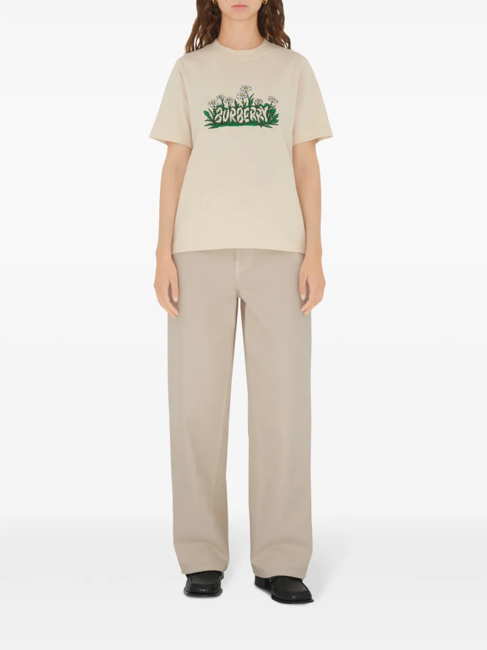 Burberry Katoenen T-shirt Beige