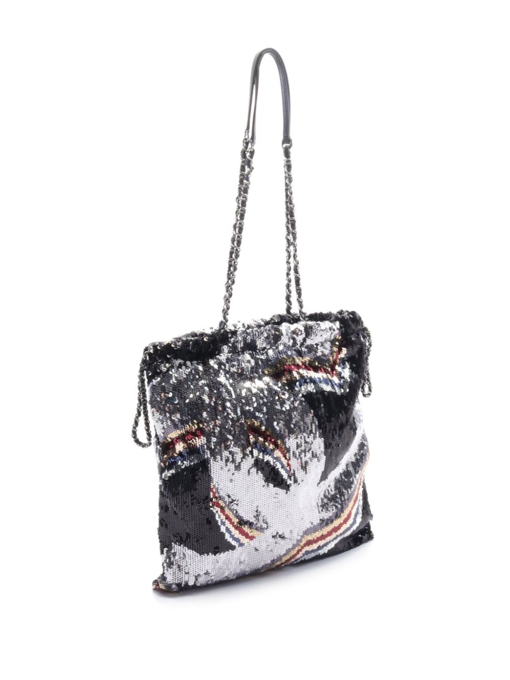 CHANEL Pre-Owned 2021 sequin tote bag - Zwart