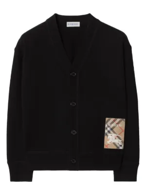 Burberry Kids Blue Checked Cardigan for Boys BURBERRY KIDS