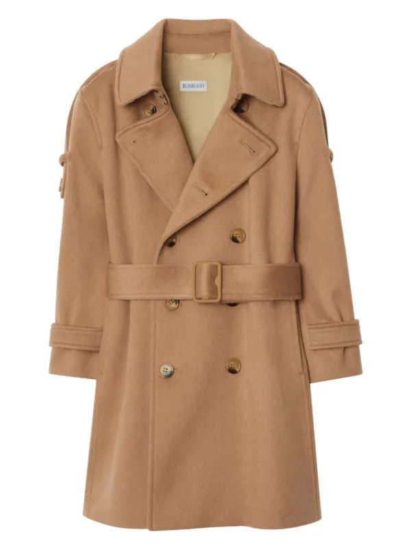 Burberry Kids Cashmere Trench Coat Neutrals FARFETCH PH