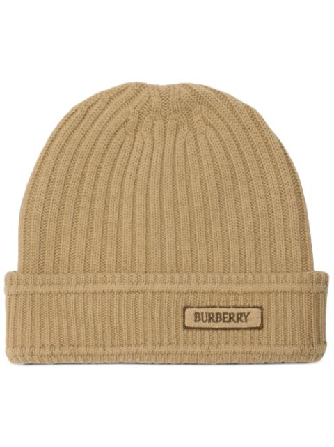 Burberry logo patch beanie Men