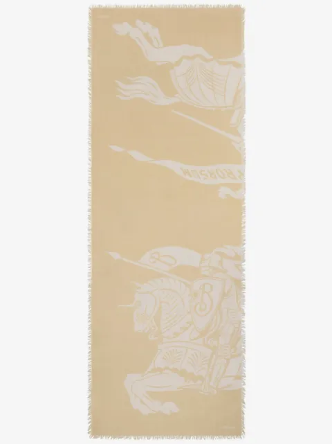 Burberry wide Knight wool scarf