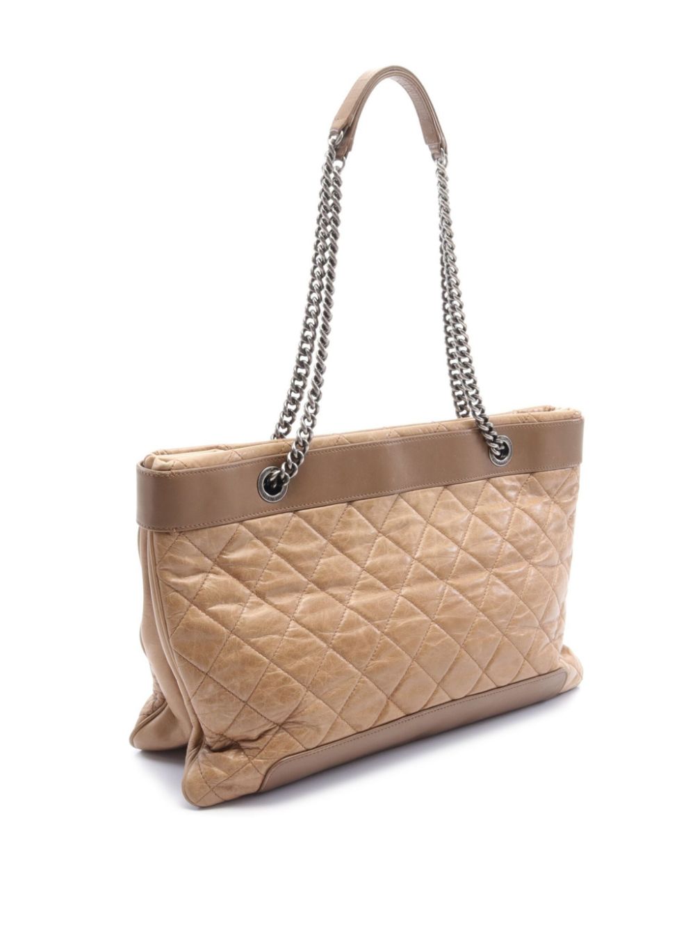 CHANEL Pre-Owned 2012-2013 diamond-quilted tote bag - Beige