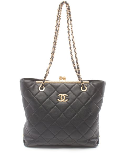 HOT SALE CHANEL 2021 CC diamond-quilted tote bag Women