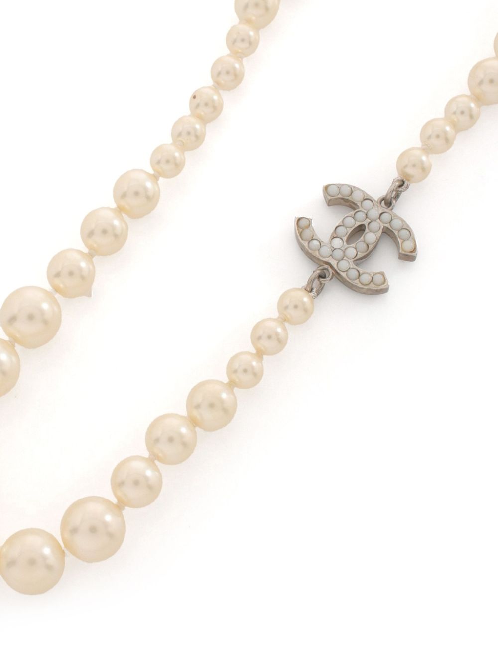 CHANEL Pre-Owned 1986-1988 faux-pearl necklace - Zilver