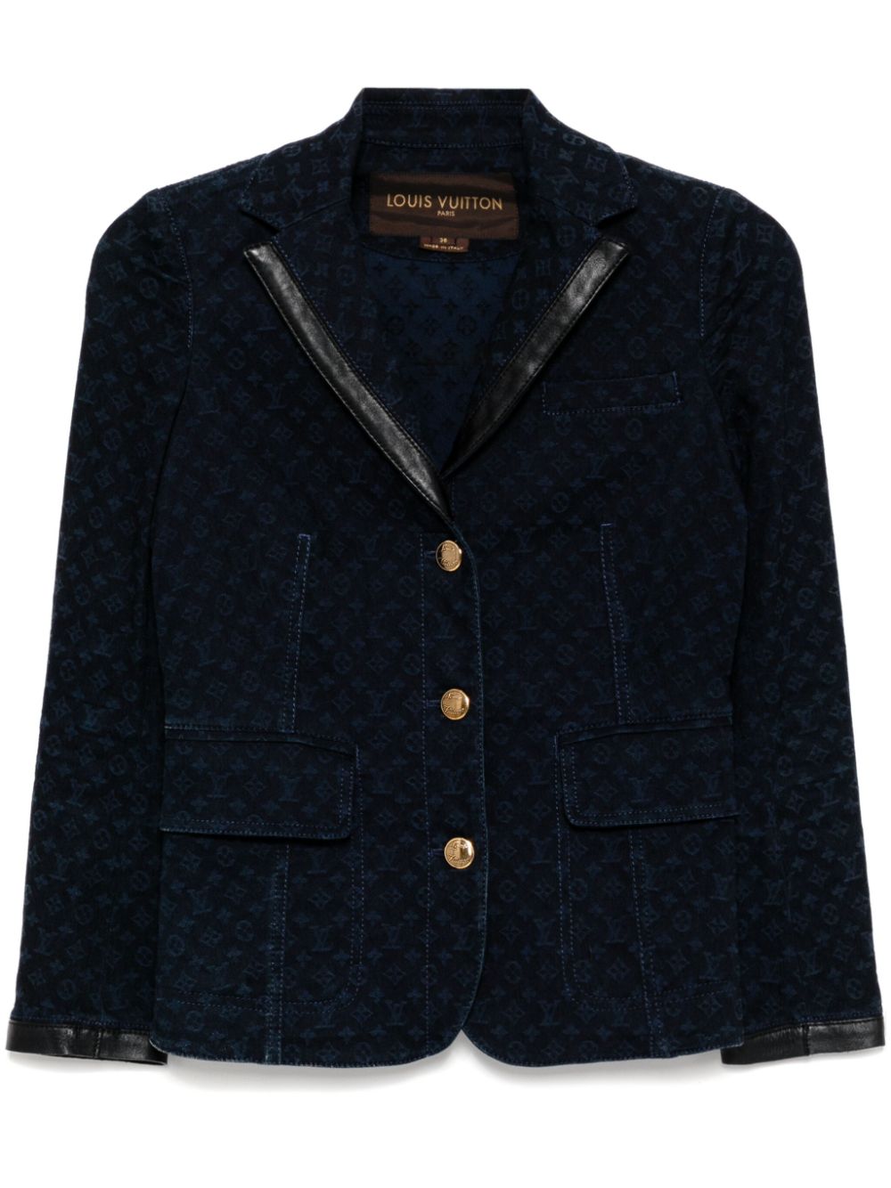 Louis Vuitton Pre-Owned 2010 single-breasted blazer - Blue