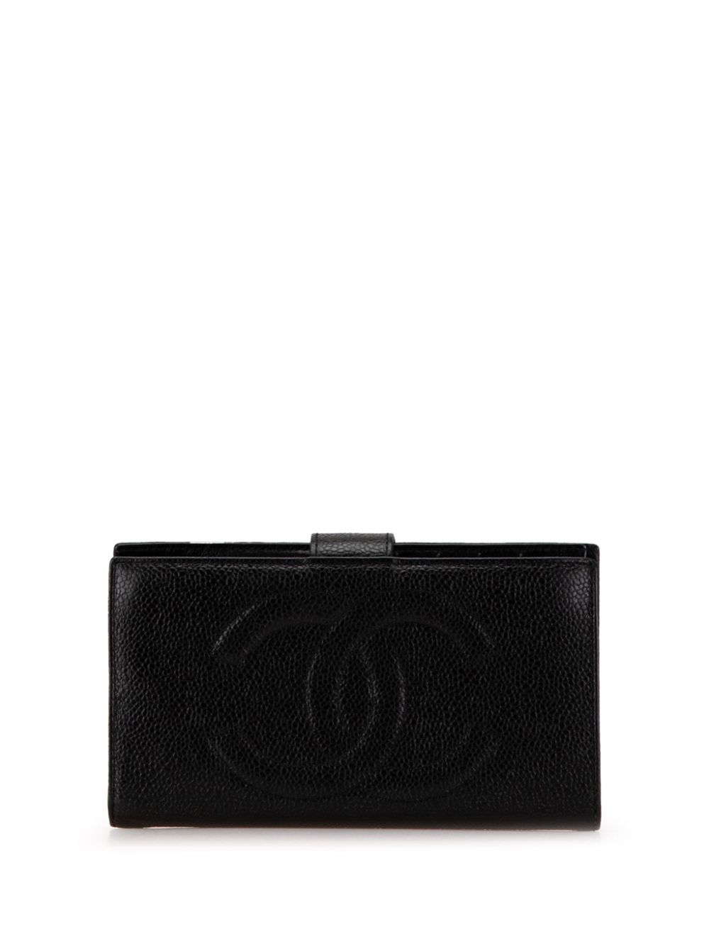 CHANEL 1996-1997 CC Caviar Wallet long wallets Women