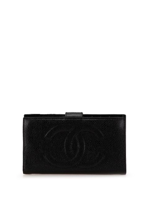 HOT SALE CHANEL 1996-1997 CC Caviar Wallet long wallets Women