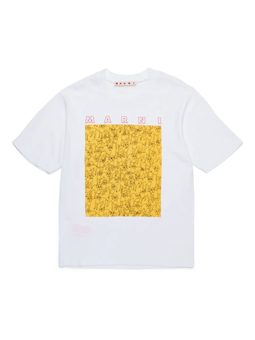 Marni Kids playera con perro estampado | blanco | Image 1