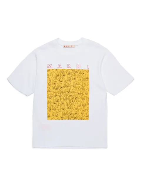 Marni Kids dog-print T-shirt