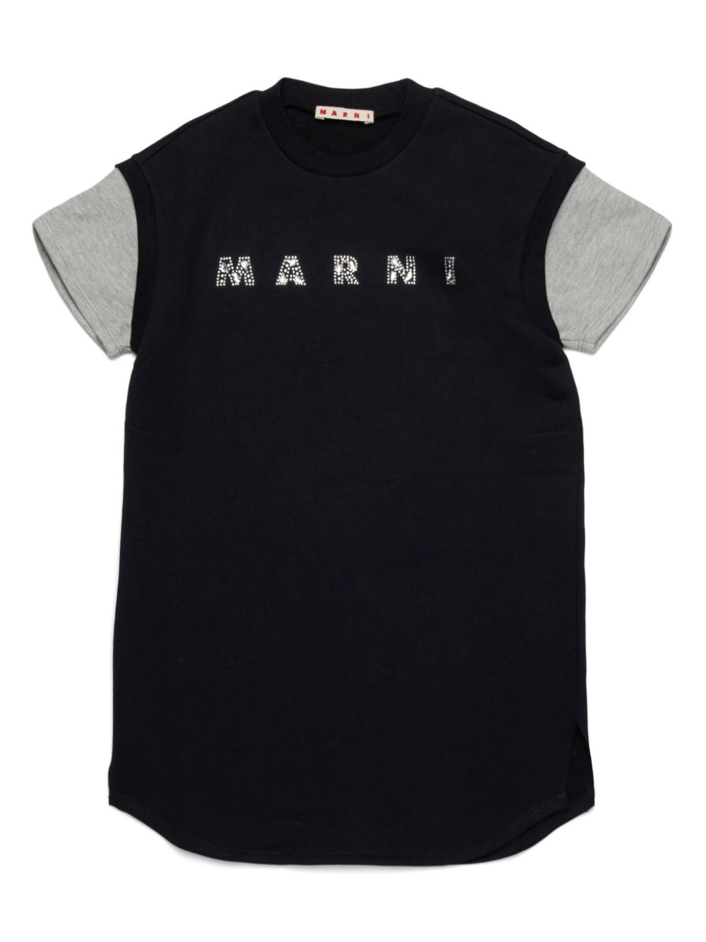 Marni Kids Flared T-shirtjurk Zwart