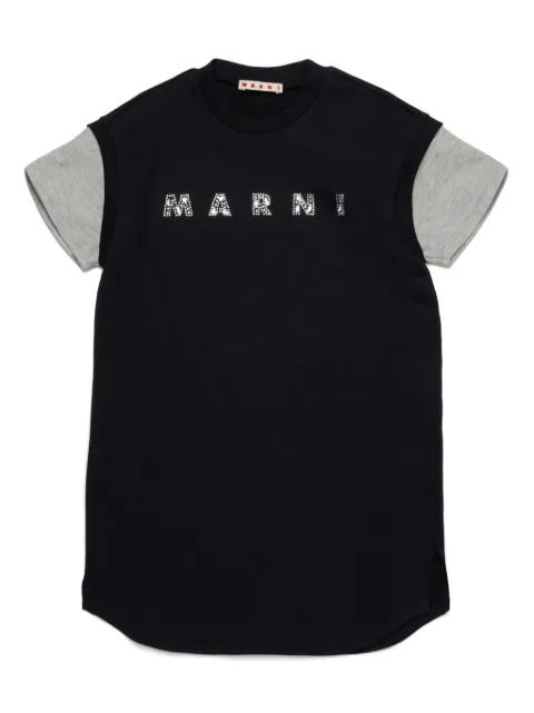 Marni Kids logo-appliqué T-shirt dress 