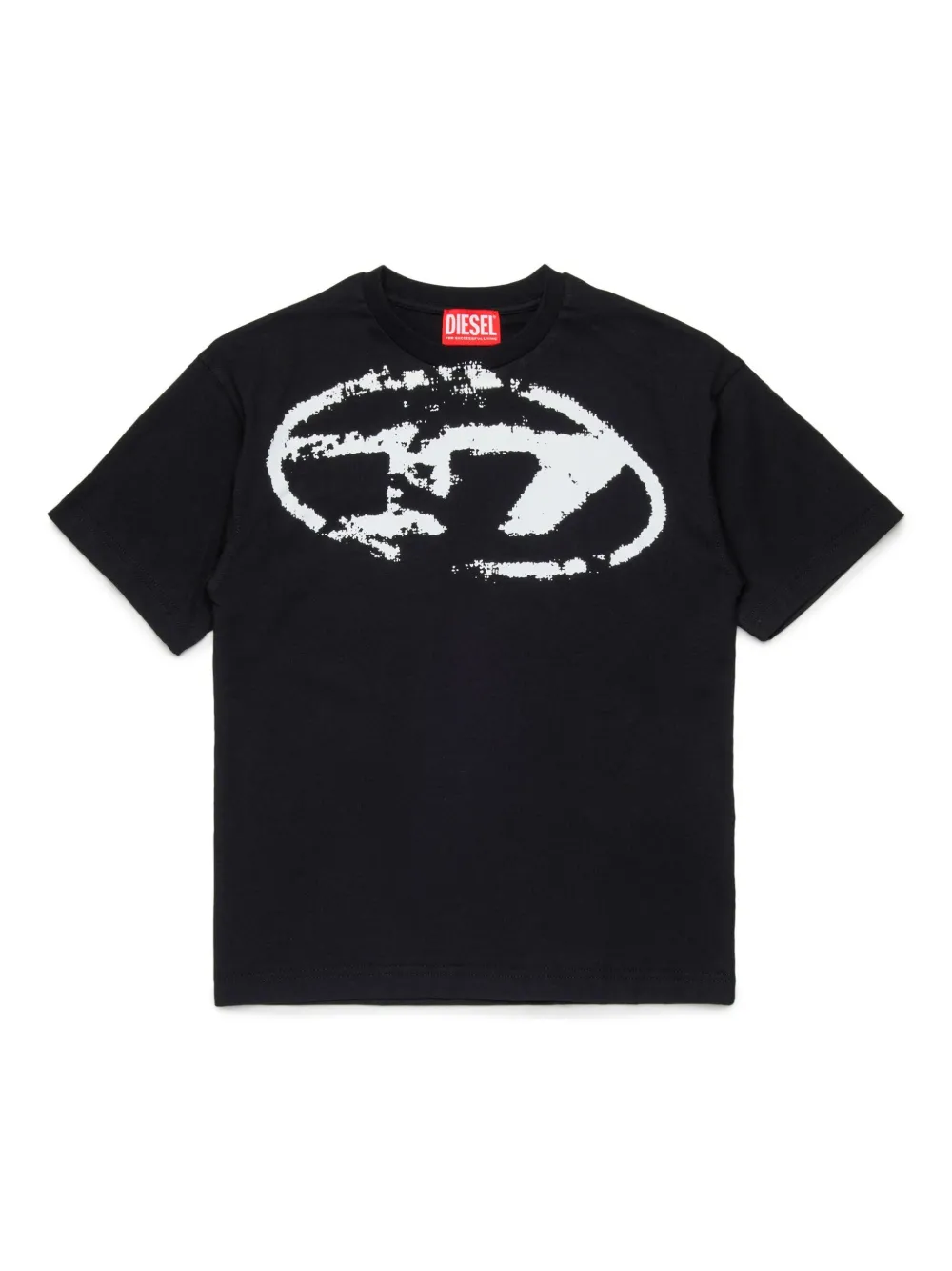 Diesel Kids T-shirt met logoprint Zwart