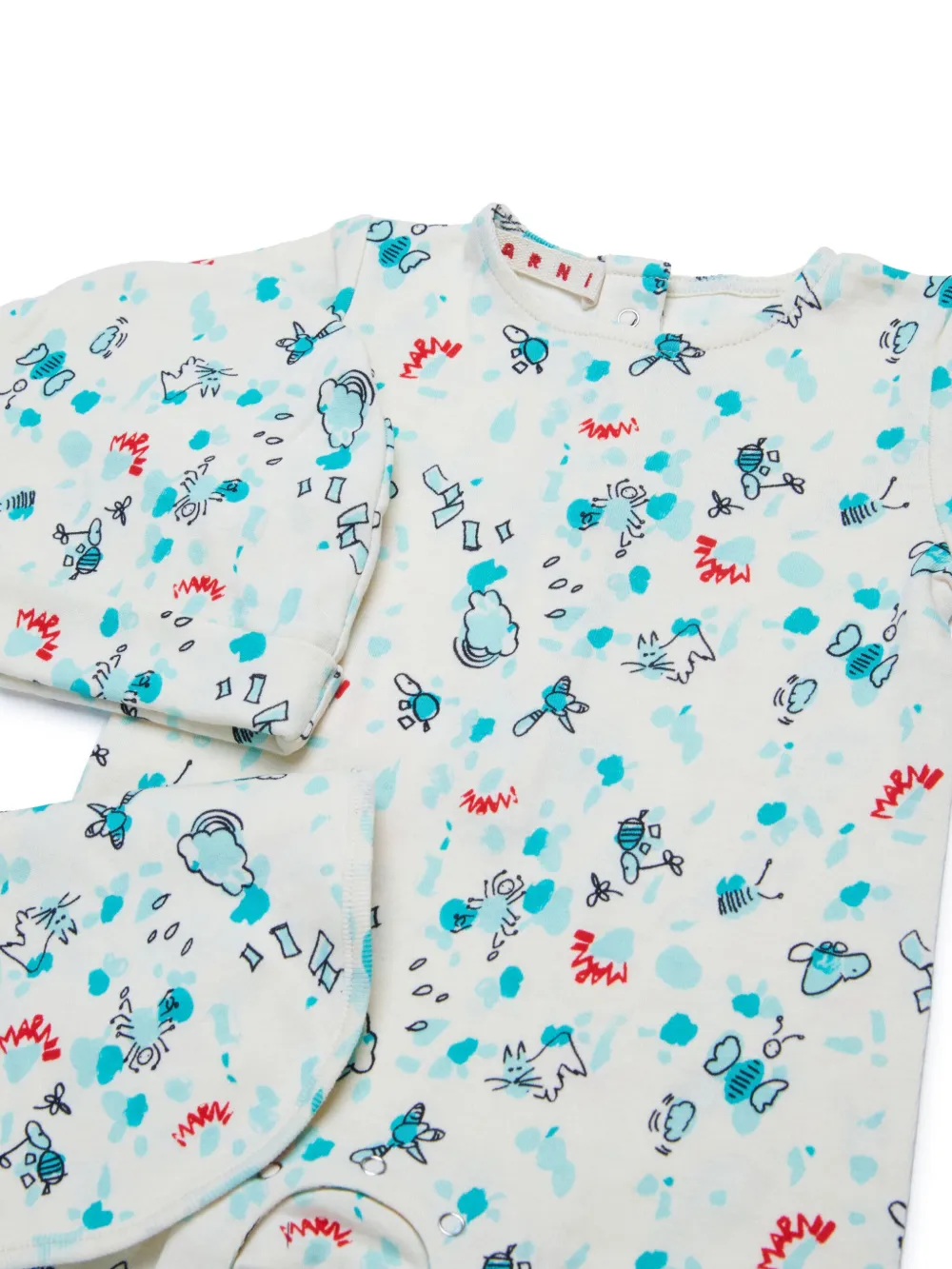 Marni Kids Babyset met print Wit