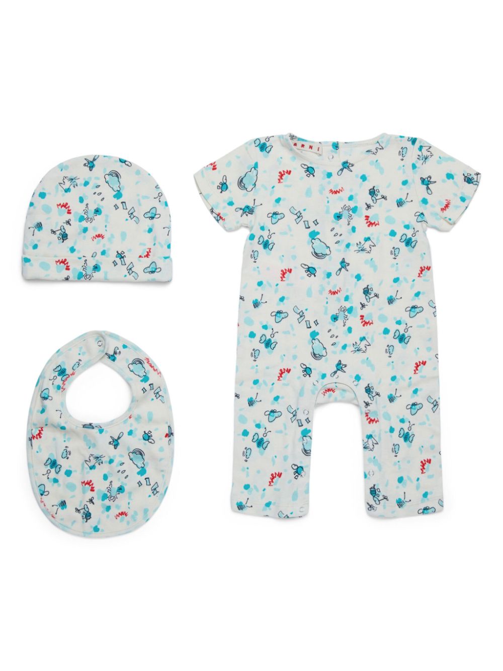 Marni Kids Babyset met print Wit