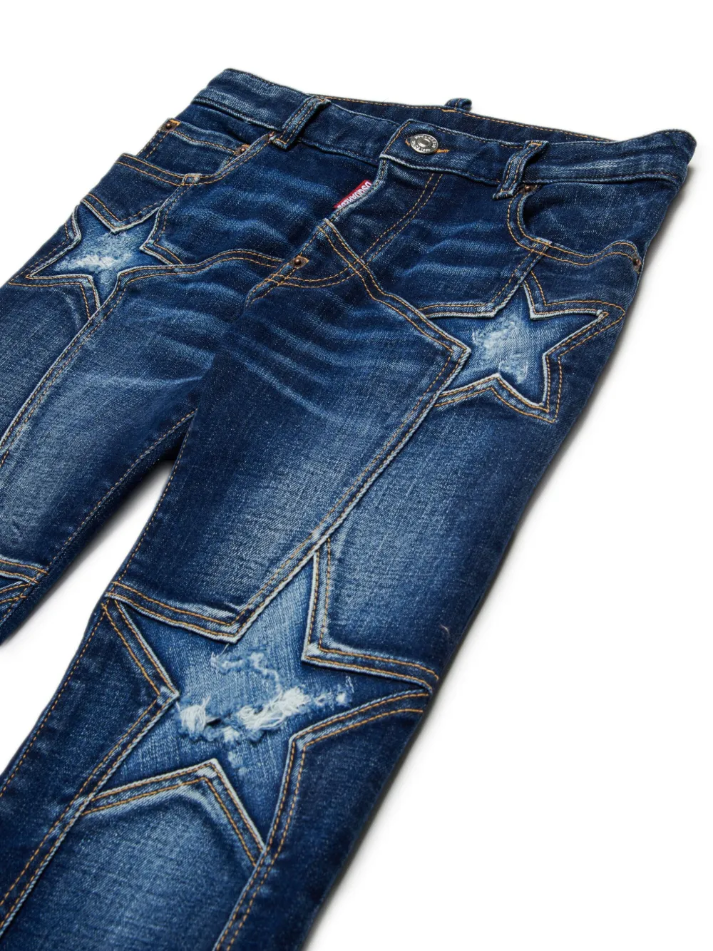 DSQUARED2 KIDS Jeans met sterpatch Blauw