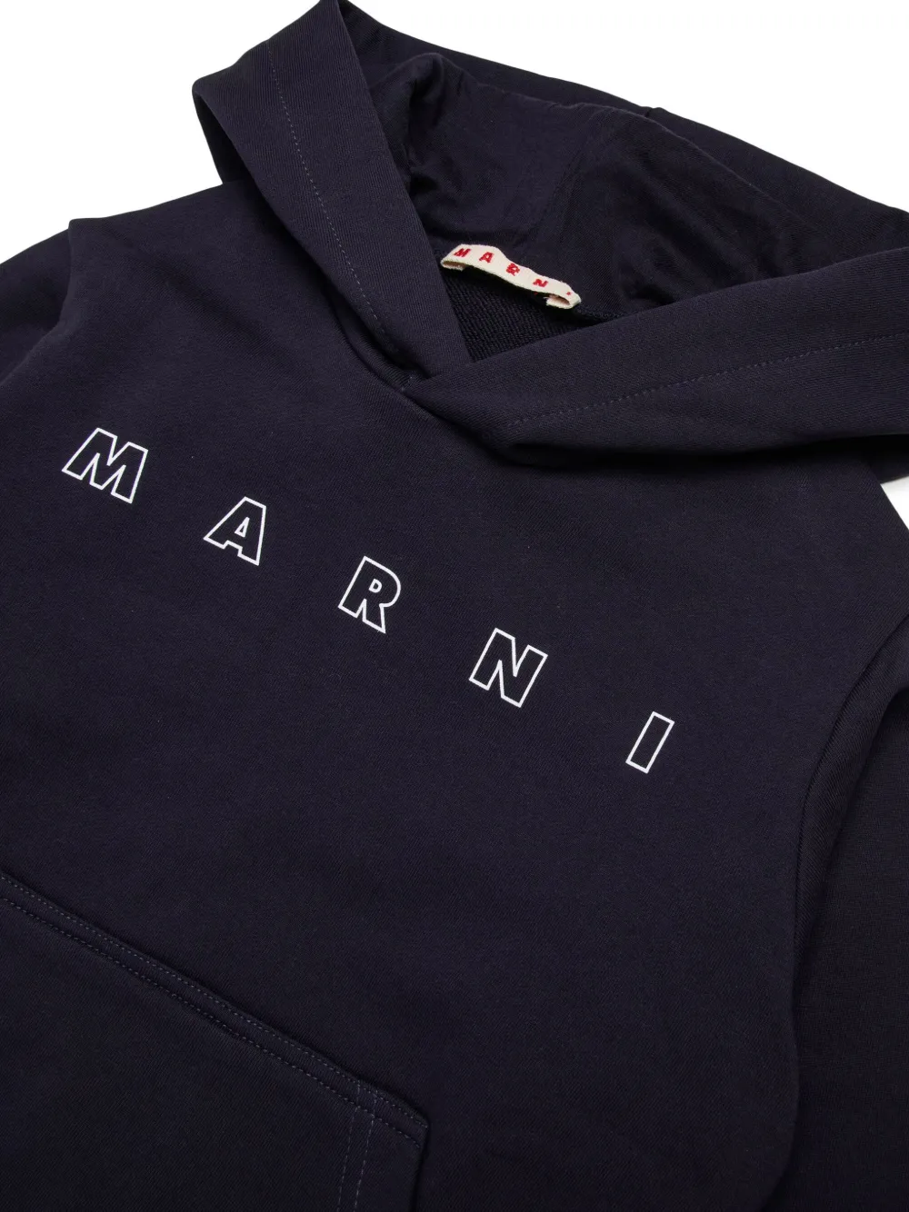 Marni Kids Hoodie met logoprint Blauw