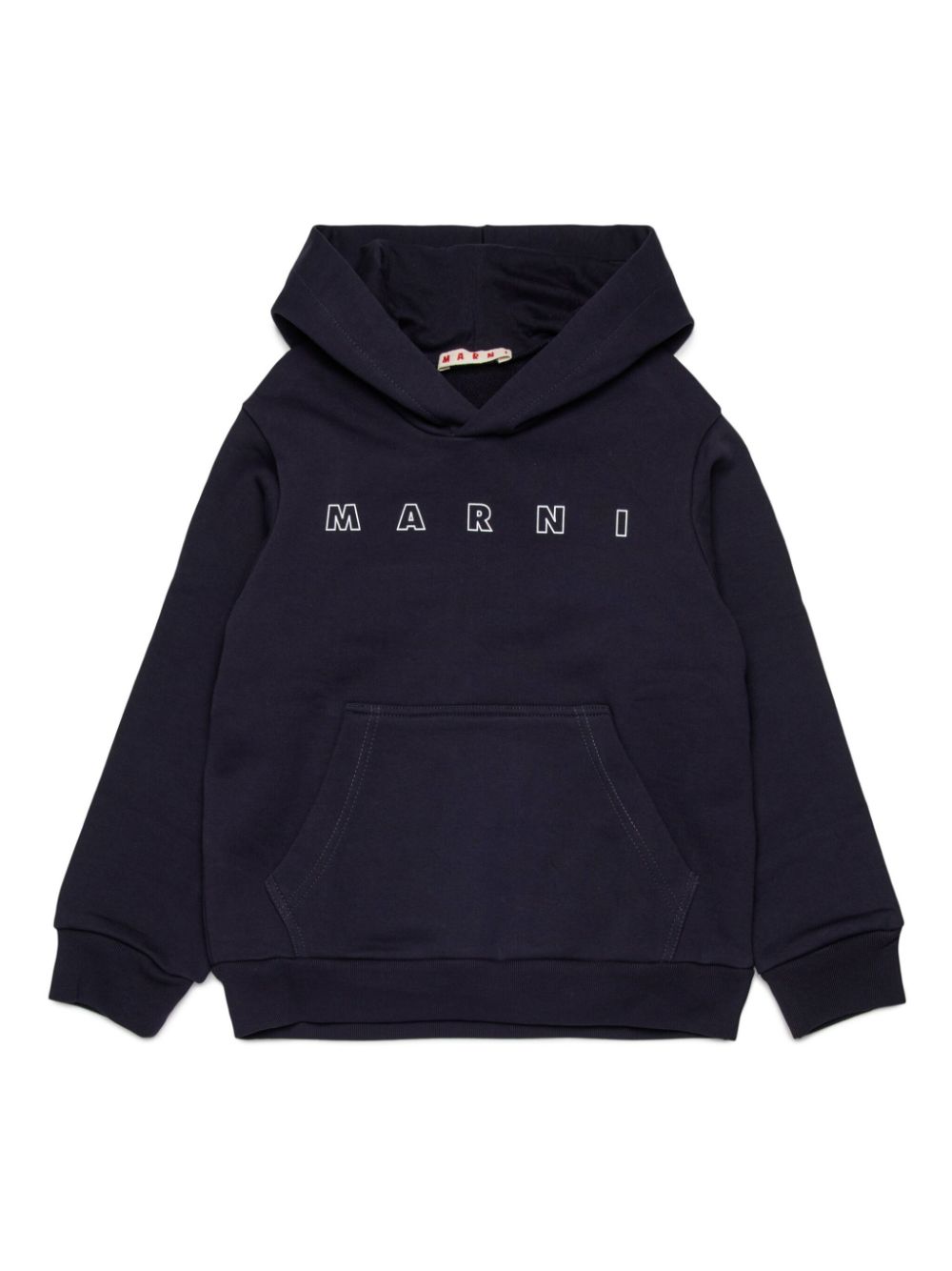 Marni Kids Hoodie met logoprint Blauw