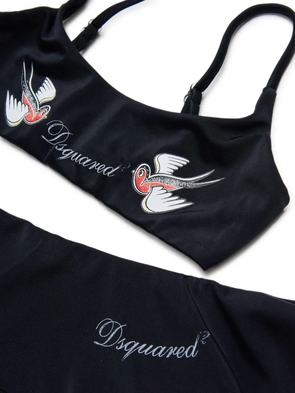 Dsquared2 Logo-print Bikini Set In Black