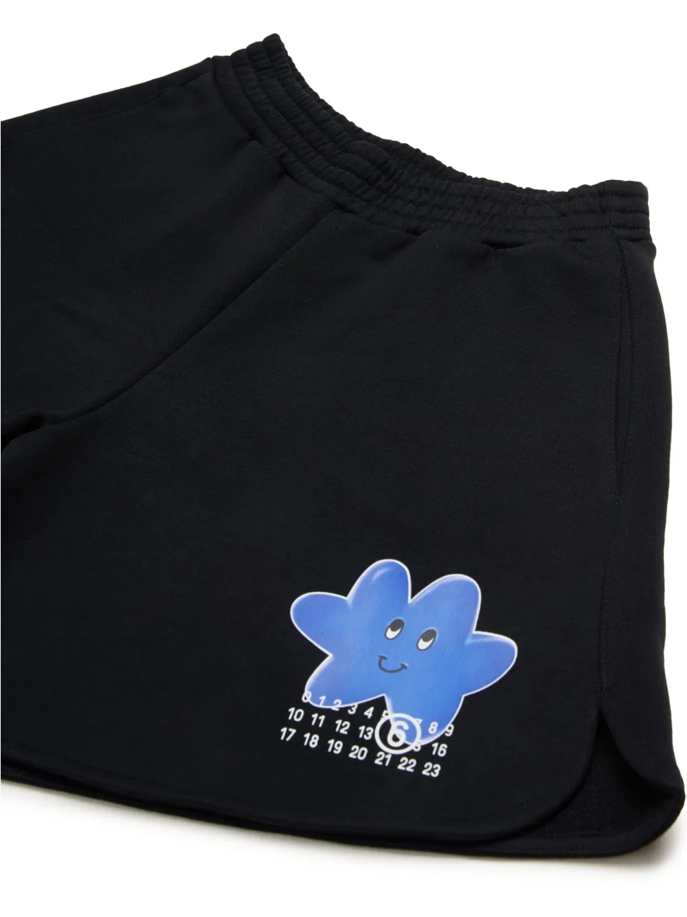 MM6 Maison Margiela Kids Numbers shorts Zwart