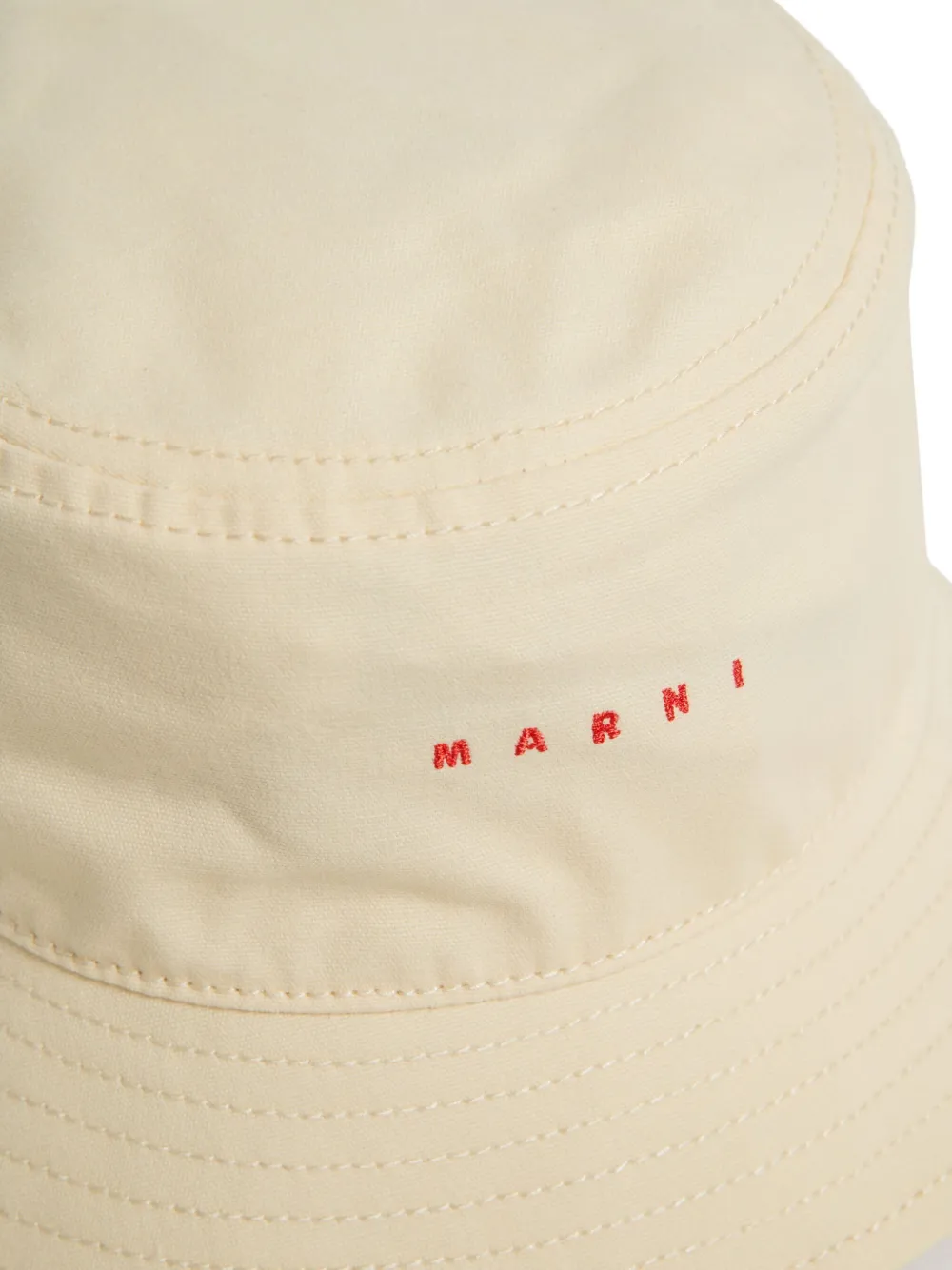 Marni Kids Vissershoed met geborduurd logo Beige