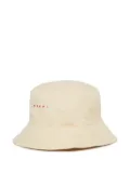 Marni Kids logo-embroidered bucket hat - Neutrals