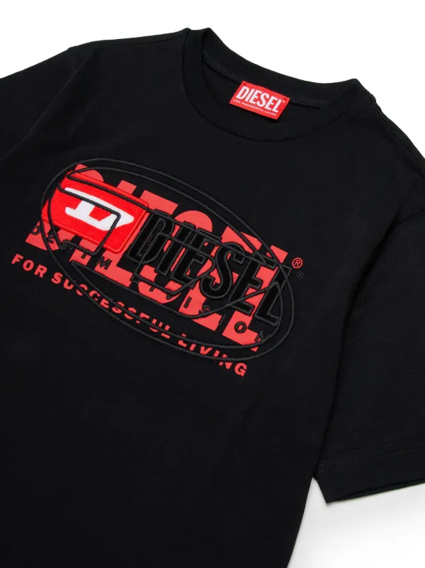 Diesel Kids logo-print T-shirt | Black | FARFETCH