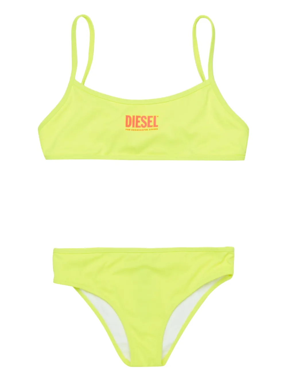 Diesel Kids Bikini met logoprint Geel
