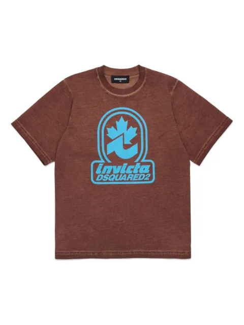 DSQUARED2 KIDS playera con eslogan estampado