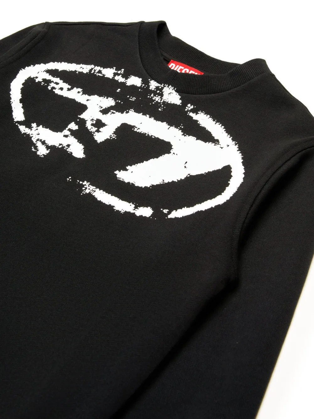 Diesel Kids Sweater met logoprint Zwart