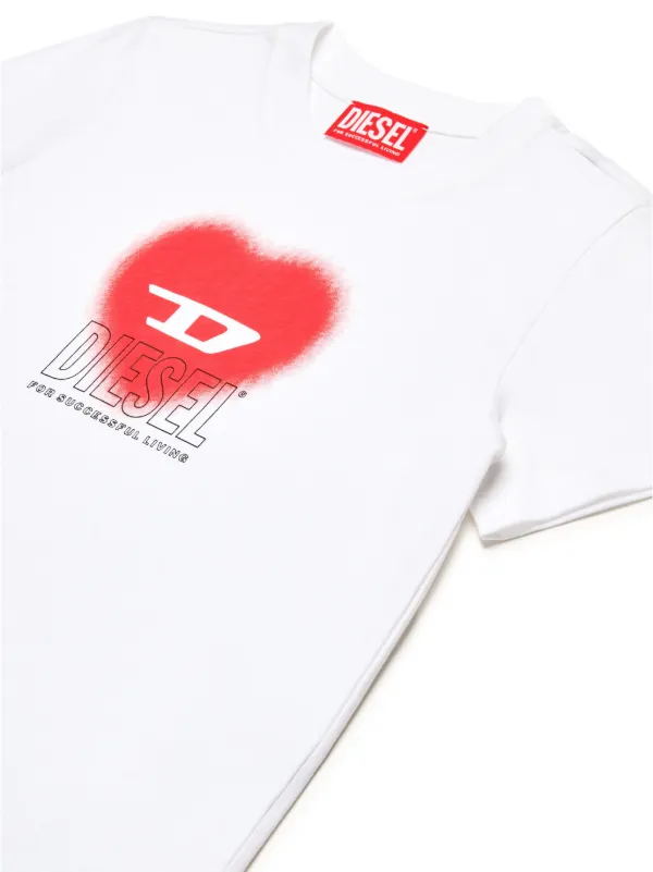 Diesel Kids Tcuore T-shirt | White | FARFETCH