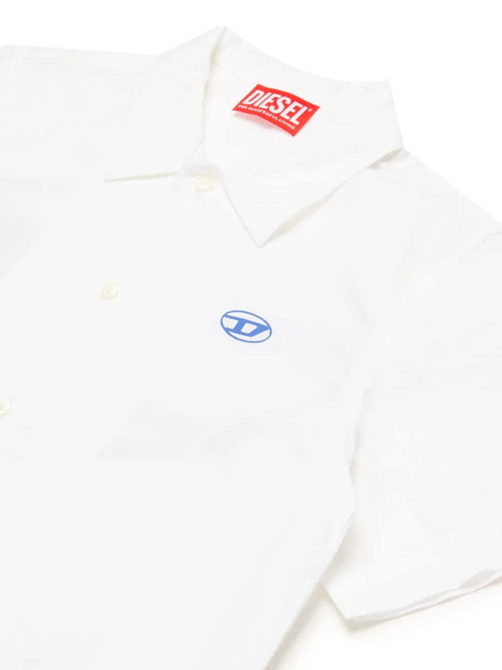 Diesel Kids Poloshirt met logoprint Wit