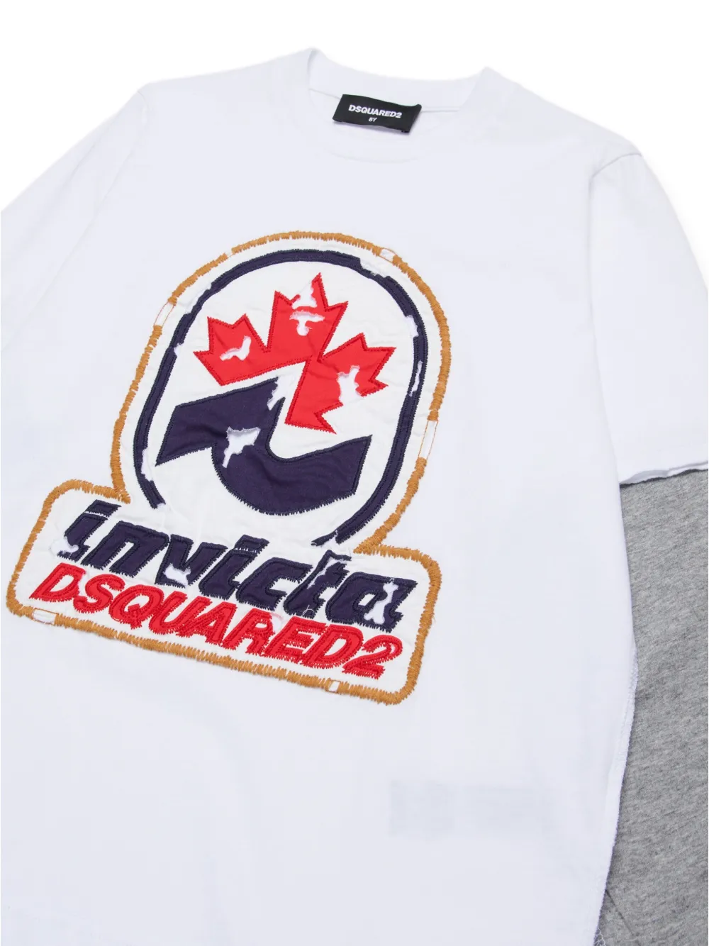 DSQUARED2 KIDS T-shirt met dubbele mouwen Wit