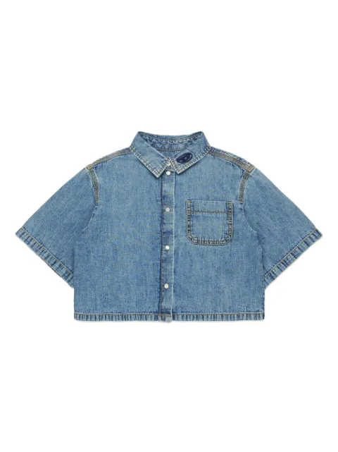 Diesel Kids cropped denim shirt