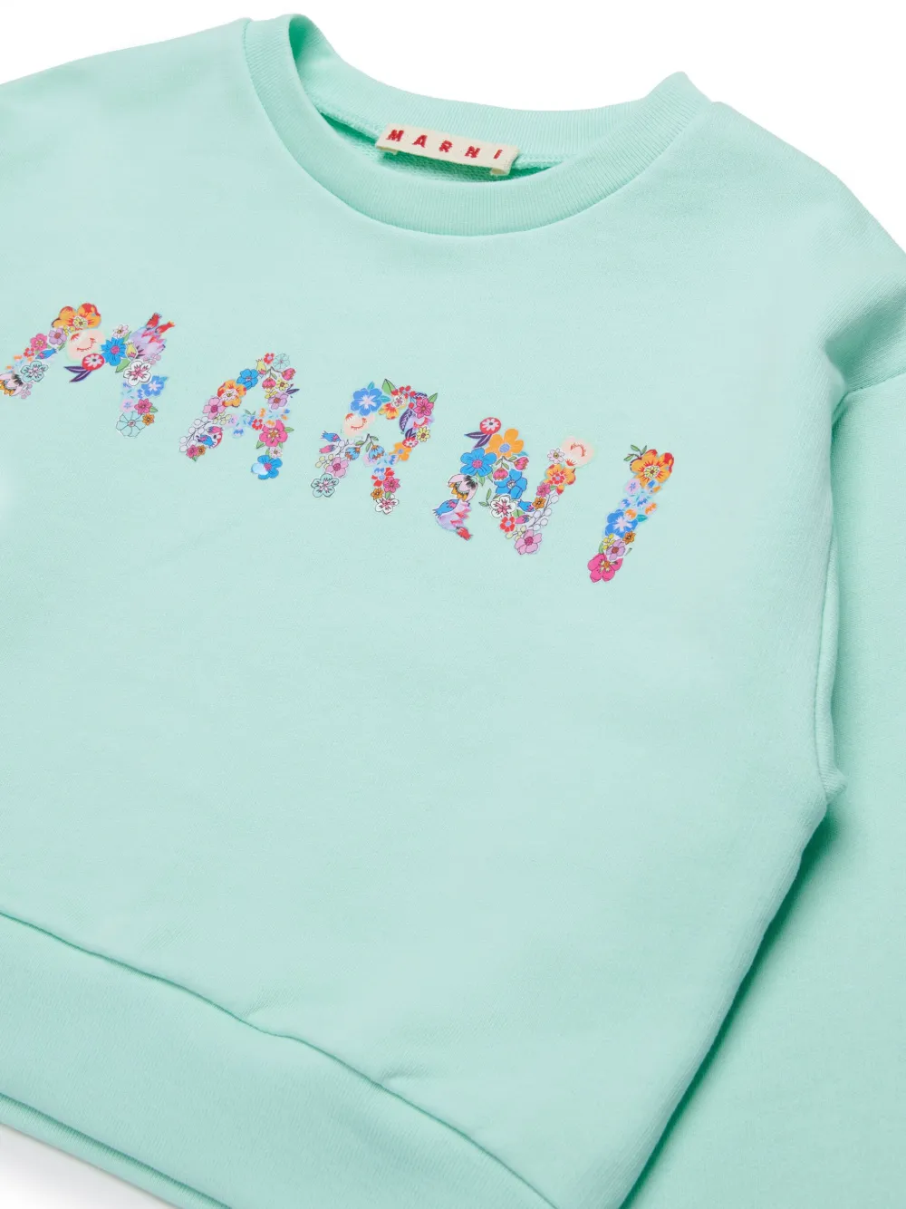 Marni Kids Sweater met logoprint Blauw