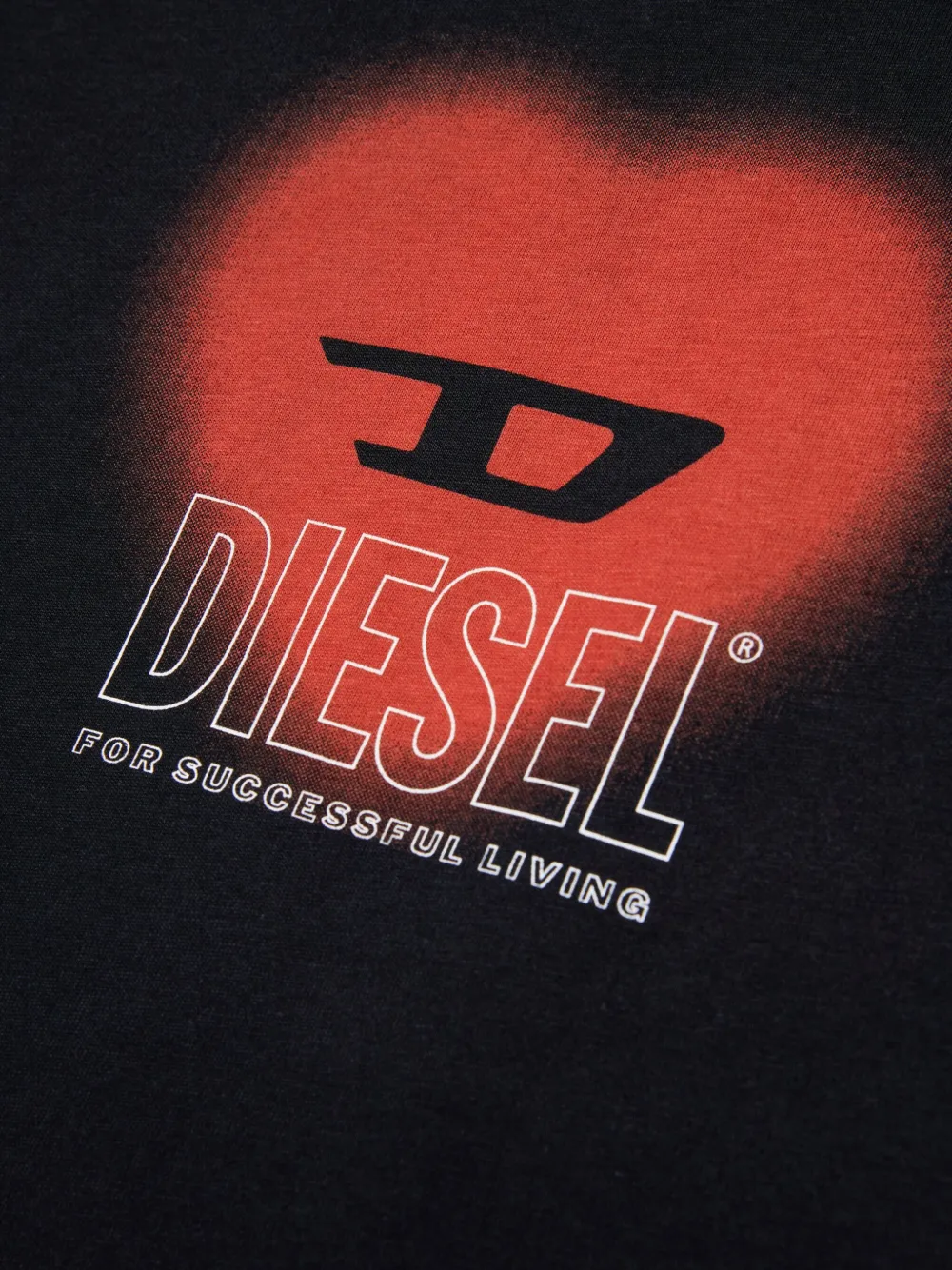 Diesel Kids Tcuore T-shirt Zwart
