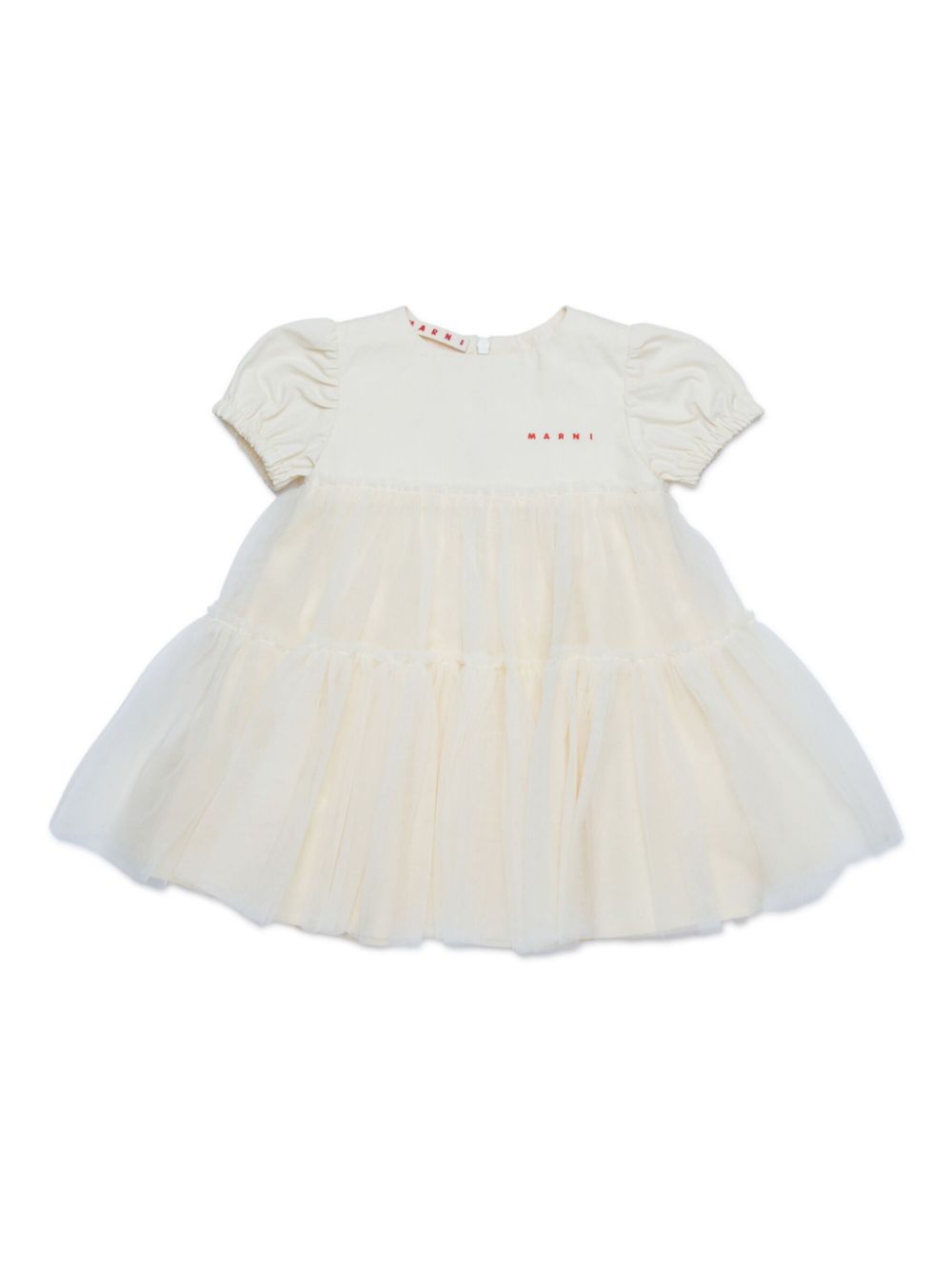 Marni Kids Jurk met geborduurd logo Wit