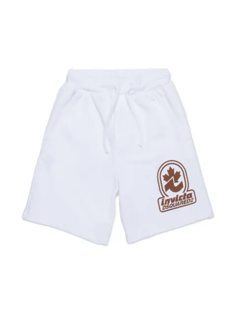 DSQUARED2 KIDS logo-print track shorts