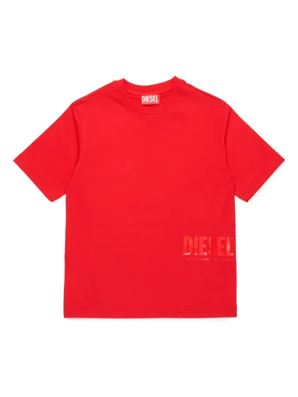【新品未使用】DIESEL ロゴプリント Tシャツ レッド Diesel Kids ロゴ Tシャツ | レッド | FARFETCH JP