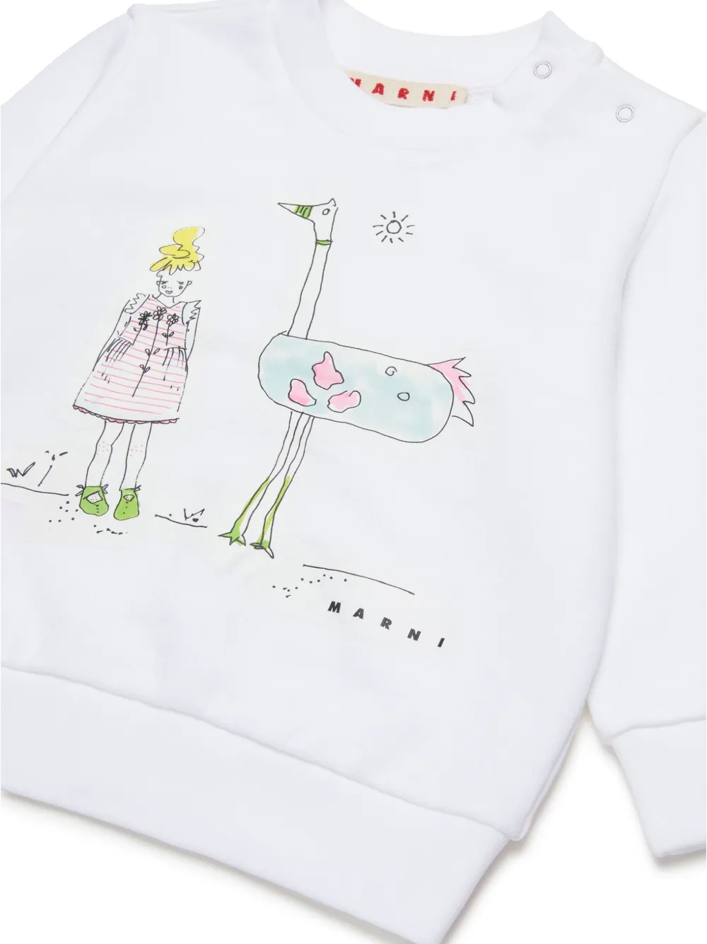 Marni Kids Sweater met print Wit