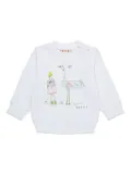 Marni Kids graphic-print sweatshirt - White