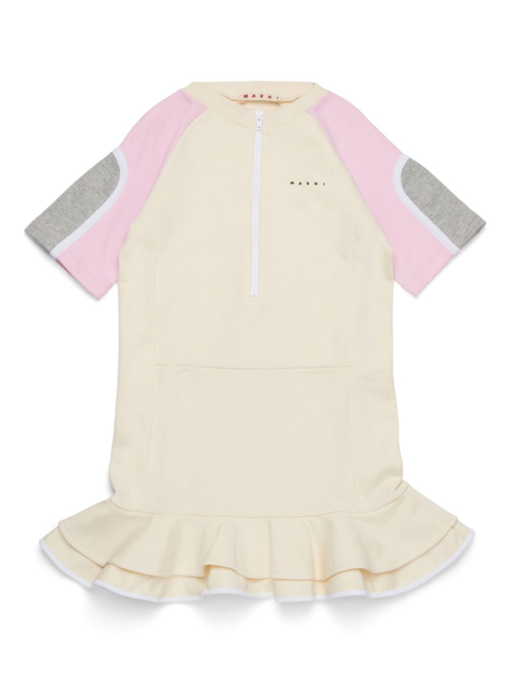 Marni Kids Jurk met ruches afwerking Geel