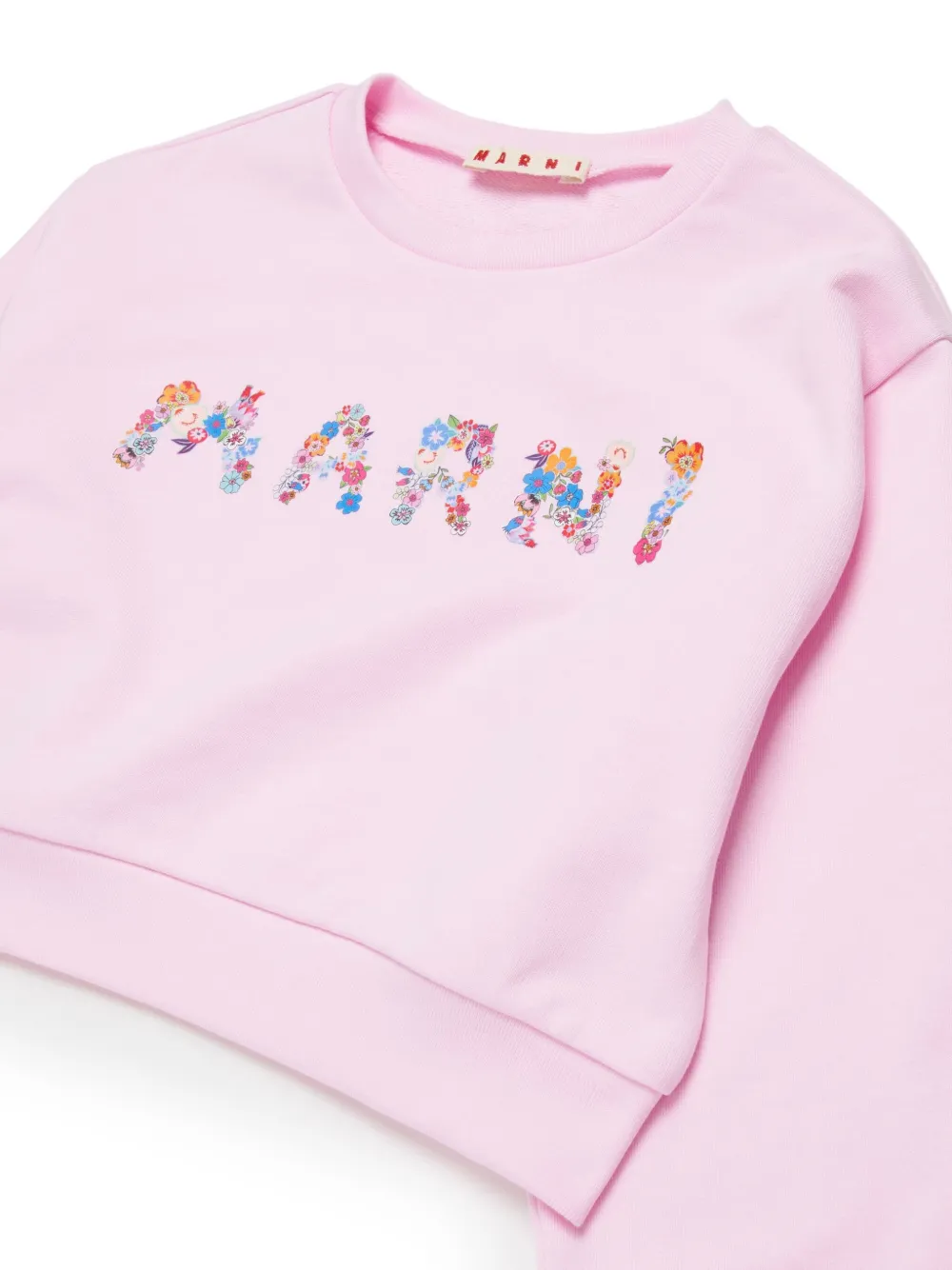 Marni Kids Sweater met logoprint Roze