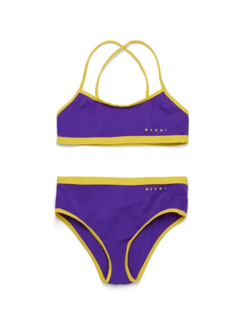 Marni Kids contrast-trim bikini 