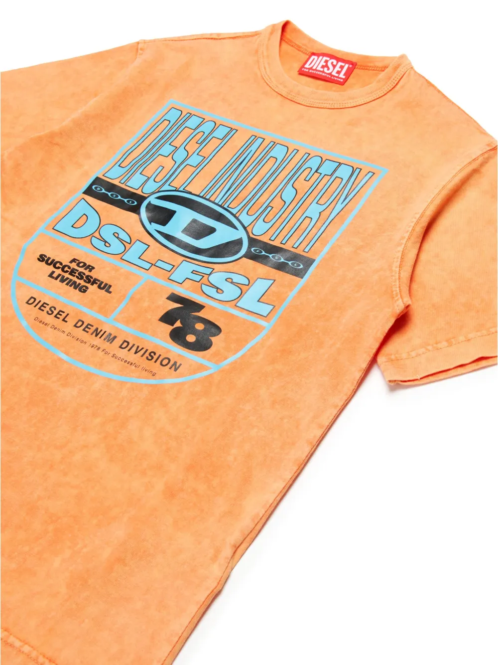 Diesel Kids Twashn1 Over T-shirt Oranje